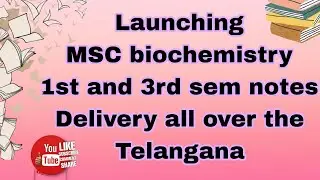 launching msc biochemistry 1st and 4th sem notes word to word along with previous year paper's #msc