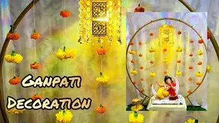 Ganpati decoration idea 😍❤️