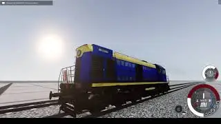 столкновение ТЭМ2-у с фургоном в BEAMNG DRIVE