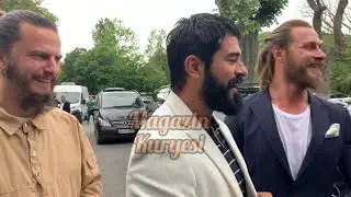 Burak Özçivit, who won the award for his series Establishment Osman, answered journalists' questi...