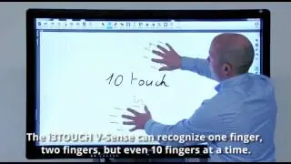 Interactive touch display with up to 10 touch points