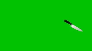Throwing Knife Green Screen Footage