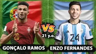 Goncalo Ramos vs Enzo Fernandez (Portugal - Argentina)