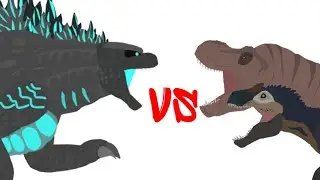 Godzilla vs Tyrannosaurus rex and allosaurus °[Dc2 animation Monsterverse vs jurassic world/park]°