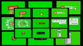 Kumpulan tombol subscribe greenscreen paling keren !!(subscribe button)