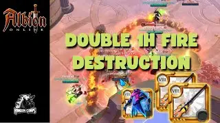 💥DOUBLE 1H FIRE ALBION ONLINE PvP💥 AVA ROADS FIGHT 🆚 nobeef💥