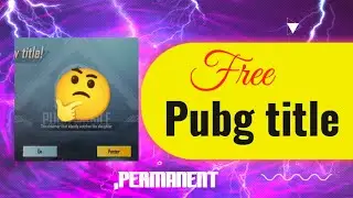How to get permanent free pubg title with full proof💯😉.