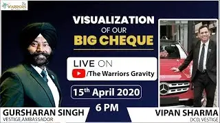 Visualization of our big cheque | Gursharan Singh | Vipan Sharma