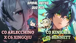 Arlecchino Xingqiu & Kinich Bennet - Spiral Abyss Duo Run 5.0 | Genshin Impact
