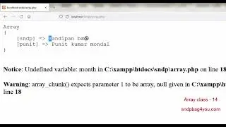 Array class 14   Array_chunk function with php programming | web development in bangla