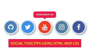 How To Make An Social Icons Hover Tooltips Using HTML and CSS | CSS Tooltips No JS | 