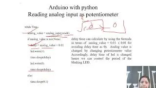 Arduino with python part 3 (Control period time and brightness of LED by potentiometer)