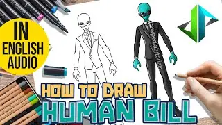 [DRAWPEDIA] HOW TO DRAW *NEW* HUMAN BILL from FORTNITE - STEP BY STEP DRAWING TUTORIAL