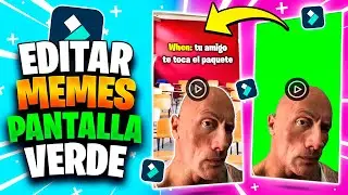 💎 Cómo EDITAR VIDEOS con MEMES en PANTALLA VERDE 🟢 + RECORTE INTELIGENTE IA (Filmora 13) 👈😍