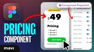 Create a Responsive PRICING Table Component Using Component Properties (Figma Tutorial)