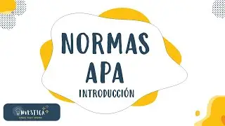 Normas APA 🏅📑- Introducción
