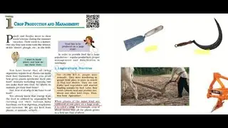 NCERT, Biology Science, chapter 1,  Crop Production and Management