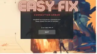 Valorant: How To Fix Error Code VAN 81  |  Valorant Has Encountered A Connection Error (2023!)