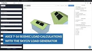 ASCE 7-16 Seismic Load Calculations with the SkyCiv Load Generator