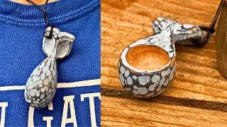 How To Carve A Whale Shaped Scoop Necklace - Anna Barker Craft