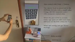 Augmented Reality iPhone pin code door lock with ESP8266
