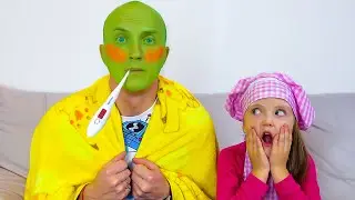 Sick Song Nursery Rhymes Daddy songs | Ksysha Kids TV
