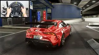 Toyota Supra A90 Swerving Through Traffic - Assetto Corsa (Thrustmaster TX) Gameplay