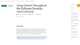 Qwiklabs | Using Gemini Throughout the Software Development Lifecycle