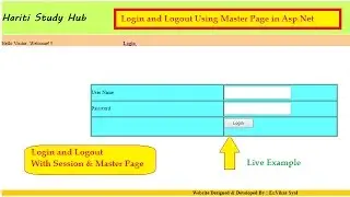 Login, Logout Page Using Master Page, Session, Sql Database in Asp.Net C# | Hindi | Online Classes