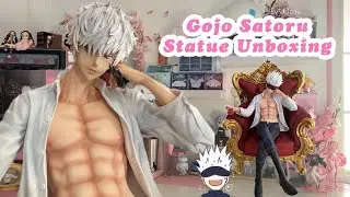 Gojo Satoru slightly drunk resin statue 🍷 ASMR Unboxing 💙 Jujutsu Kaisen