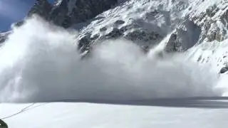 Avalanche on Aiguille du Midi, Chamonix