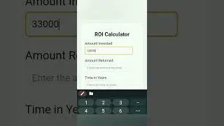 ROI CALCULATOR USING HTML CSS JAVASCRIPT #arcoder07