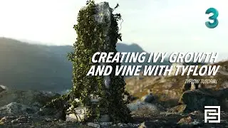 Creating Ivy growth & Vine | 3dsmax x tyflow tutorial