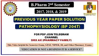 Pathophysiology Questions Paper || B Pharm 2nd semester || 2 Marks Solution Complete Unit 1 to 5