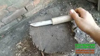 Всадной монтаж рукояти ножа без клея.