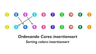 Sorting colors: insertionsort