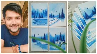Monochrome Winter Landscapes Using Watercolors - Learn to Paint With a Single Color