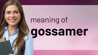Gossamer • what is GOSSAMER meaning