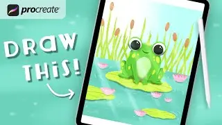 Procreate Step by Step Tutorial - Big Eyed Frog