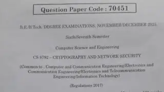 CNS Previous year question paper Reg 2017 in Anna university