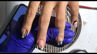 French manicure new design black and white