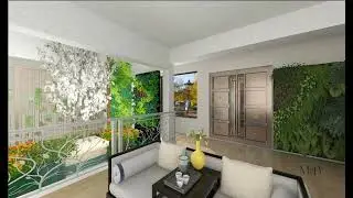 3D walkthrough | Luxurious Living Room with indoor pool | Interior Design || Mend & Blend #shorts
