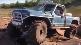 Feed truck on a Rock wash