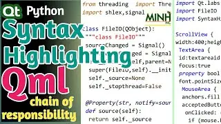 Multifile Syntax highlighting in QML through chain of responsibility design patterns | Pyside6