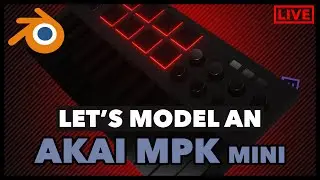 Blender Livestream - 3D Modeling an Akai MPK Mini (Twitch VOD)