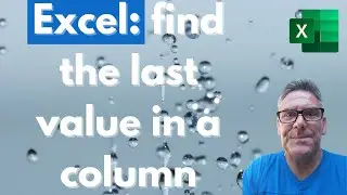 Find the last value in a column using Index and CountA functions.
