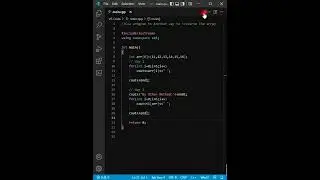 C++ program to traverse an array in another way