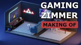Stylized Isometric Zimmer erstellen in Blender