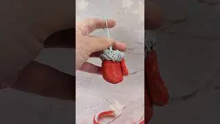МК по ватной ёлочной игрушке "Варежка" на моем канале #ватнаяигрушка #елочныеигрушки #мастеркласс