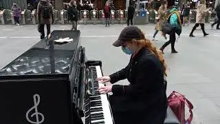 playing OMORI songs in the train station